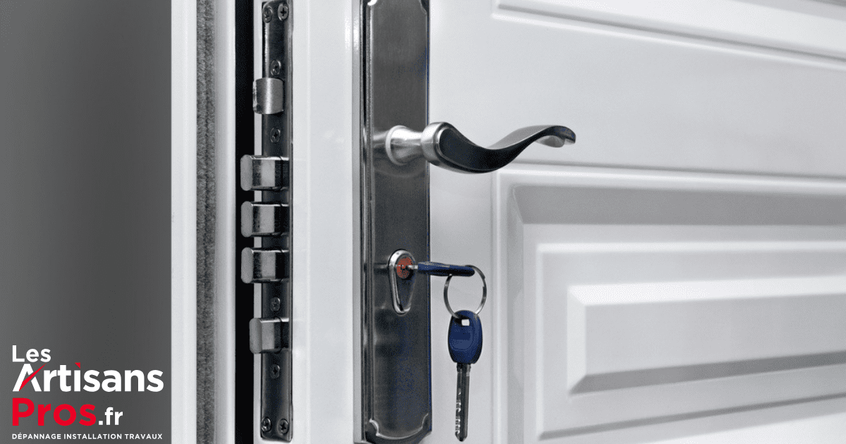 blindage de porte avec serrure 3 points