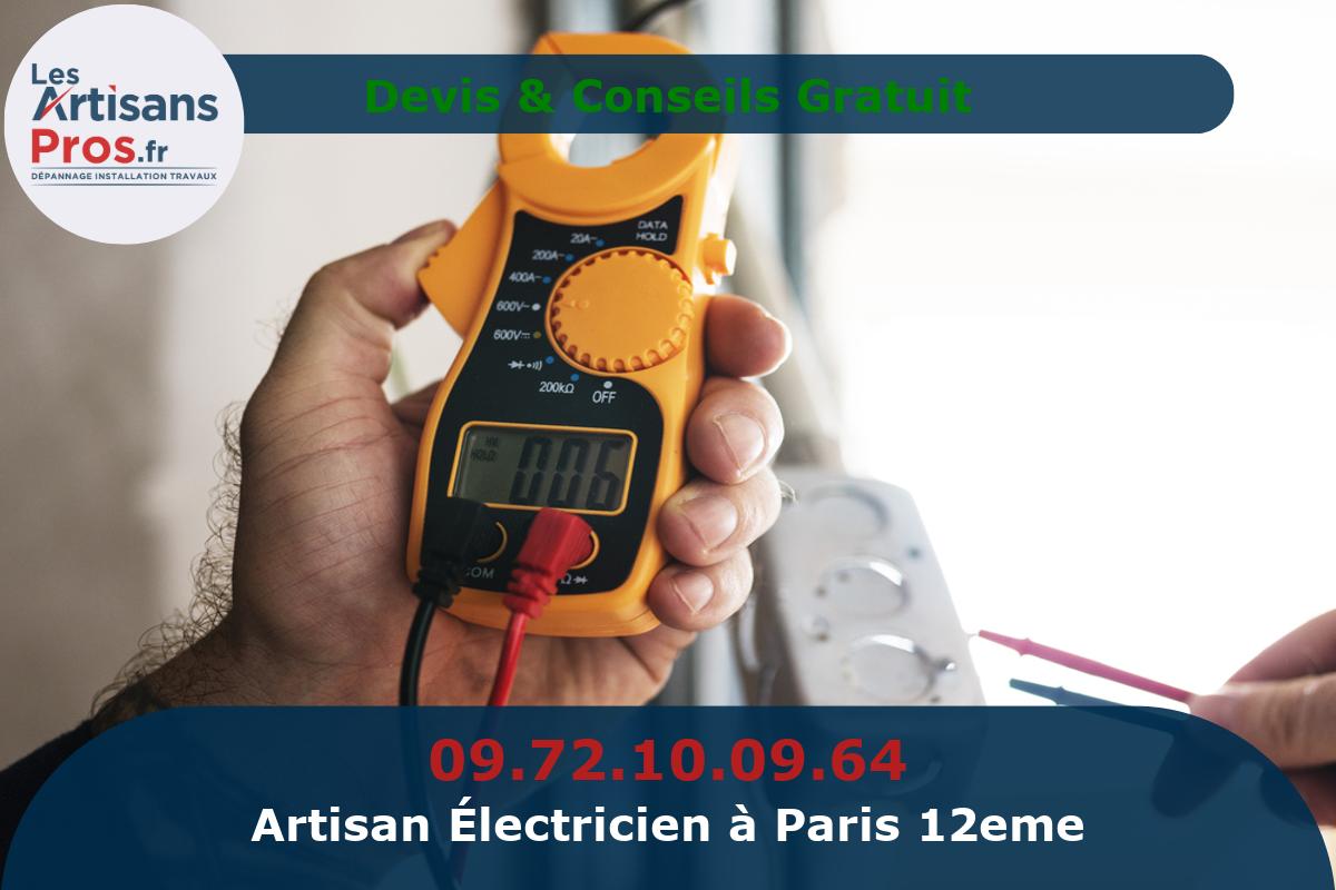 Électricien à Paris 12eme arrondissement