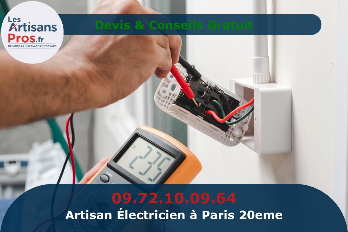 Électricien à Paris 20eme arrondissement