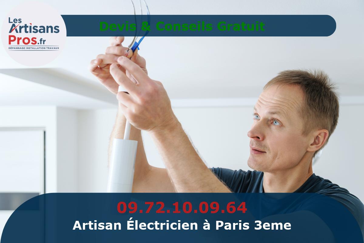 Électricien à Paris 3eme arrondissement