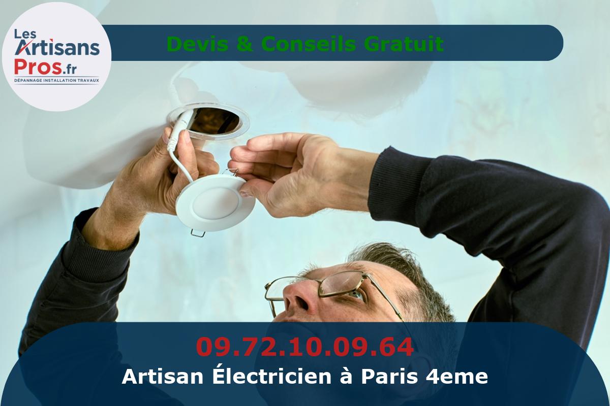Électricien à Paris 4eme arrondissement