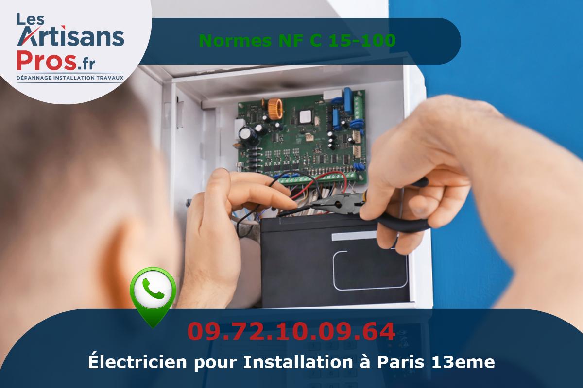 Installation Électrique Paris 13eme arrondissement