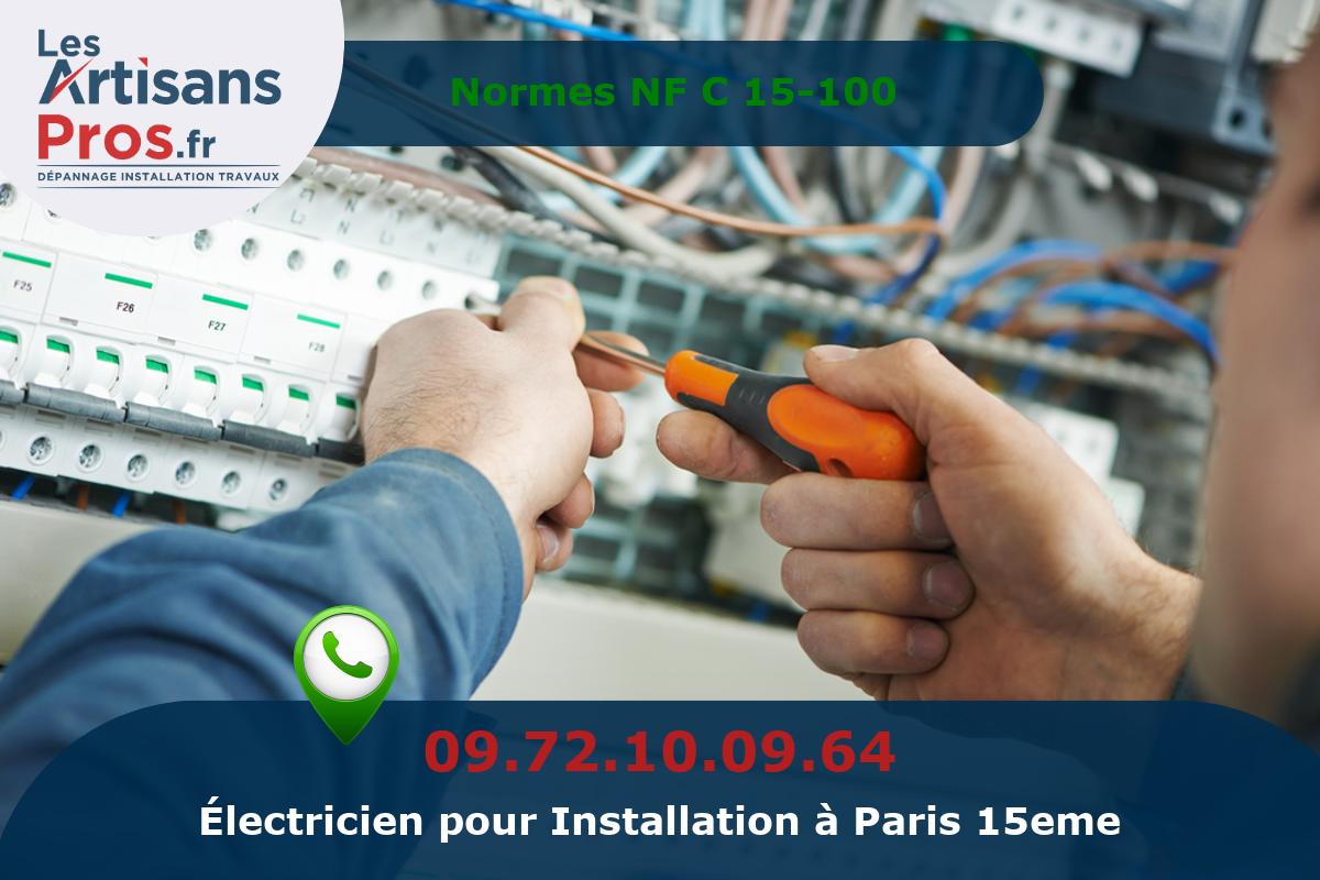 Installation Électrique Paris 15eme arrondissement