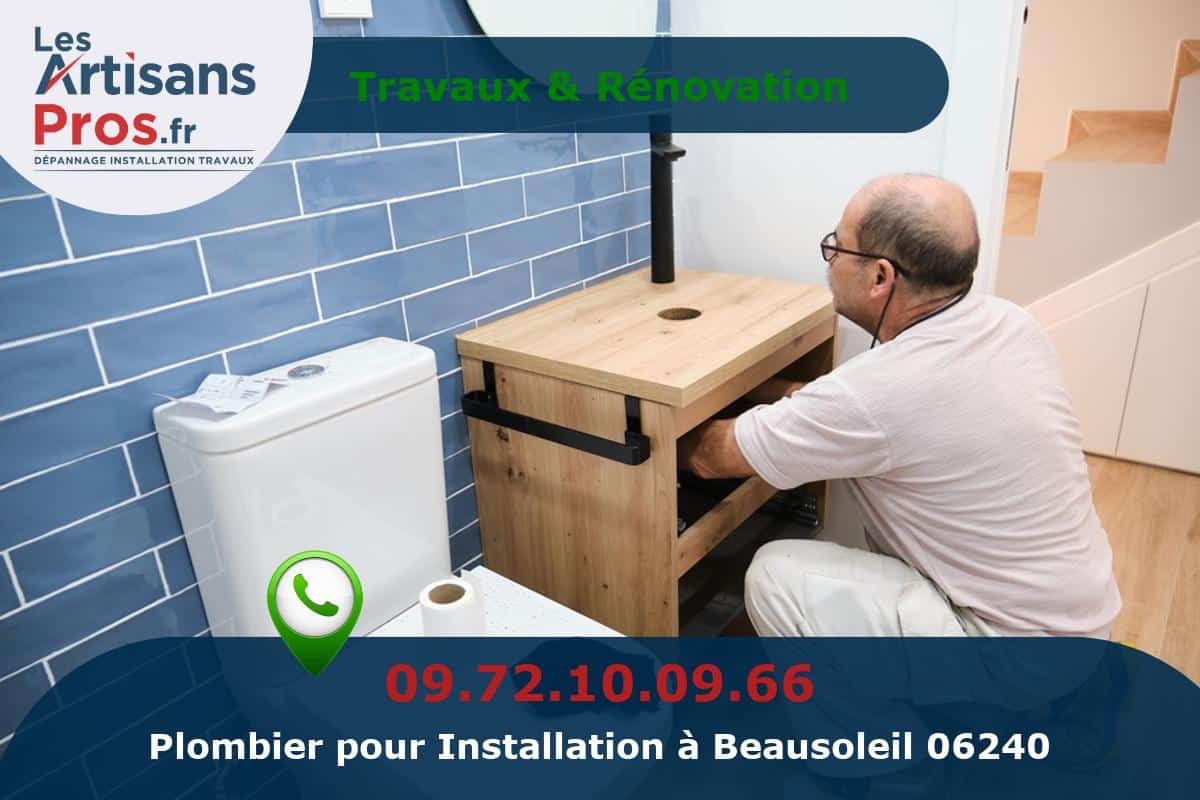 Installation de Plomberie Beausoleil