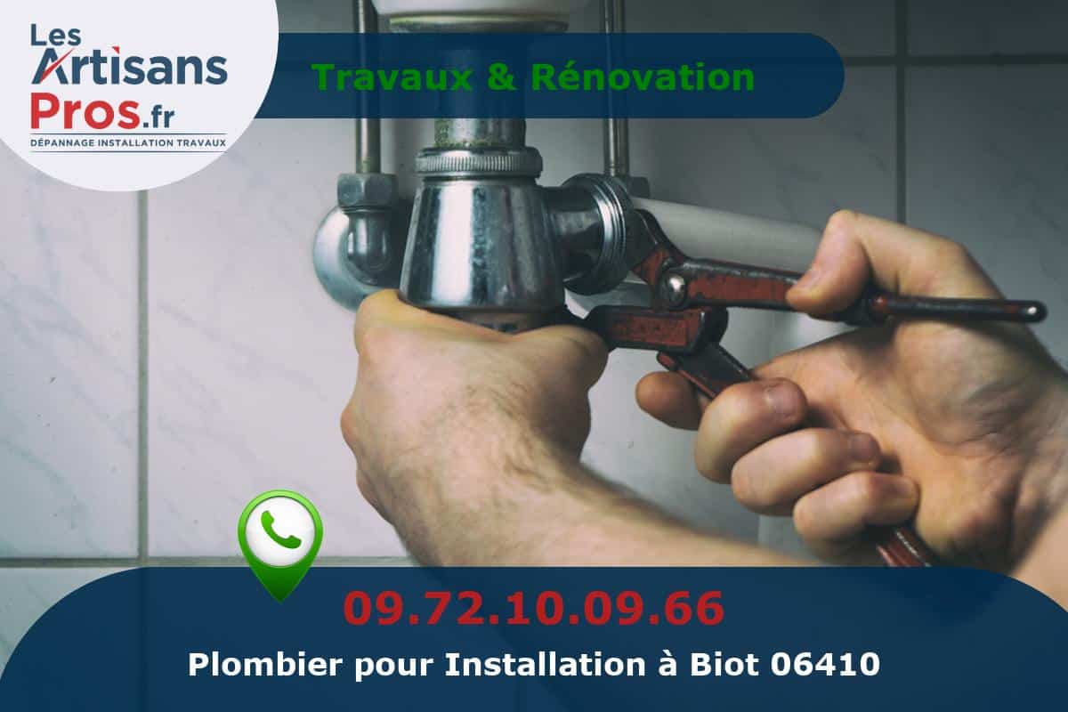 Installation de Plomberie Biot