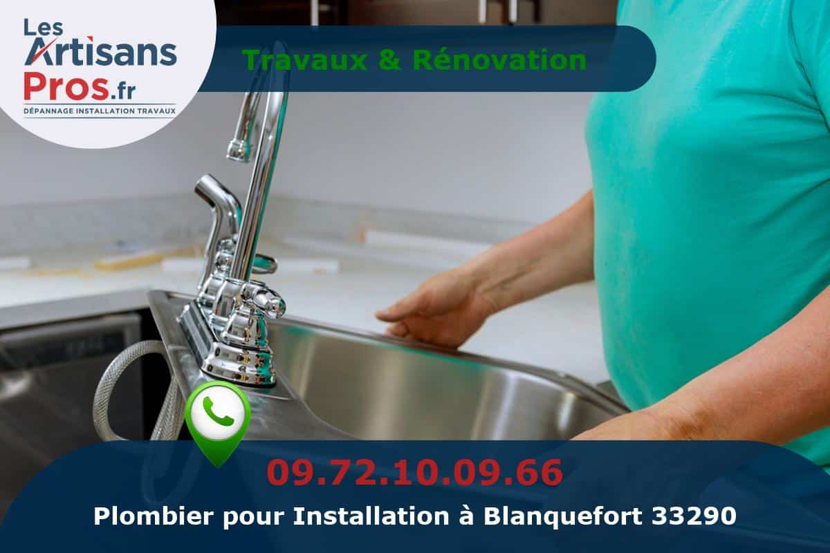 Installation de Plomberie Blanquefort