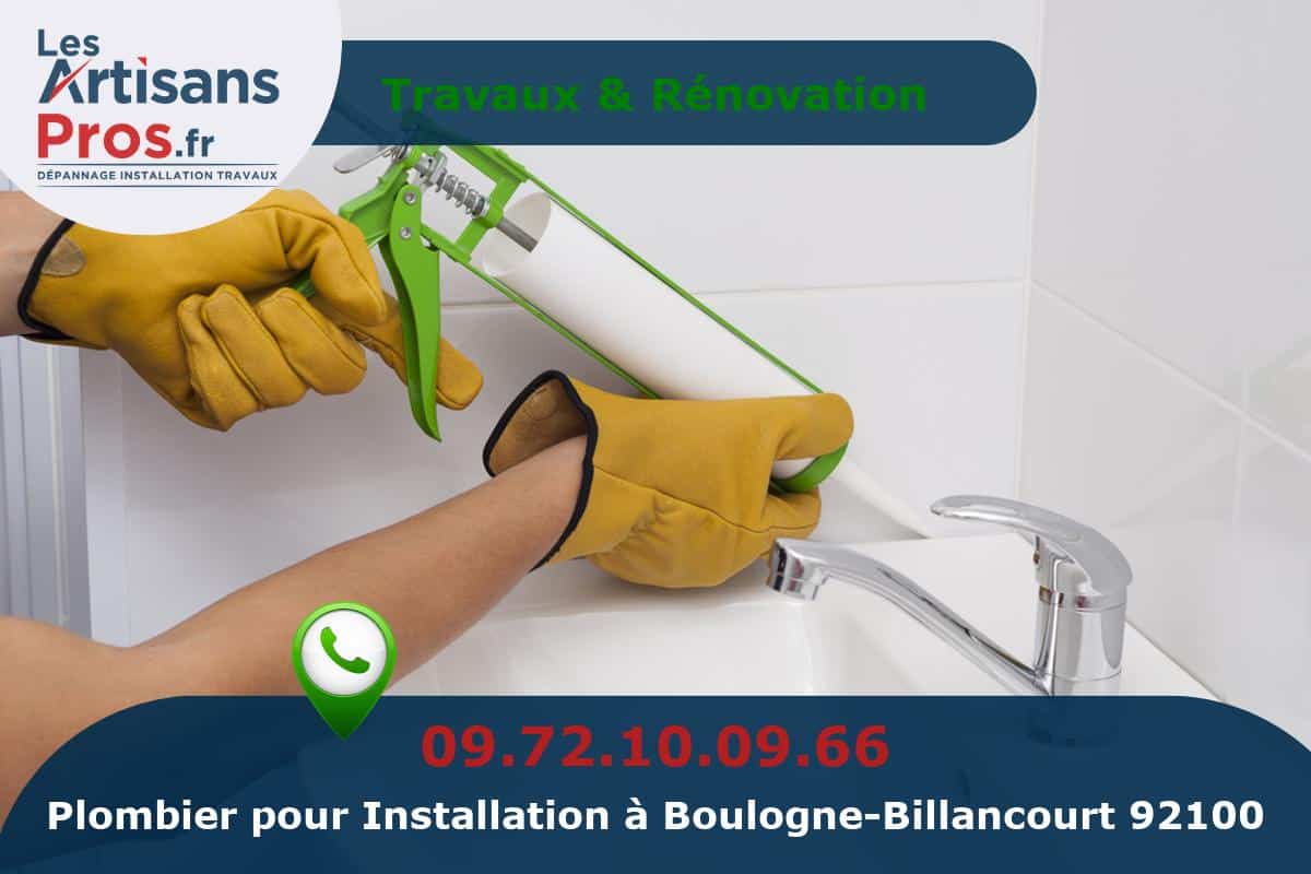 Installation de Plomberie Boulogne-Billancourt