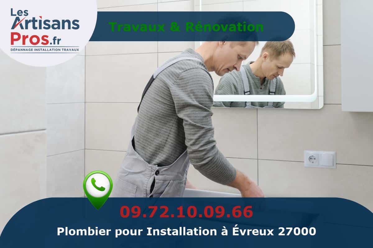 Installation de Plomberie Évreux