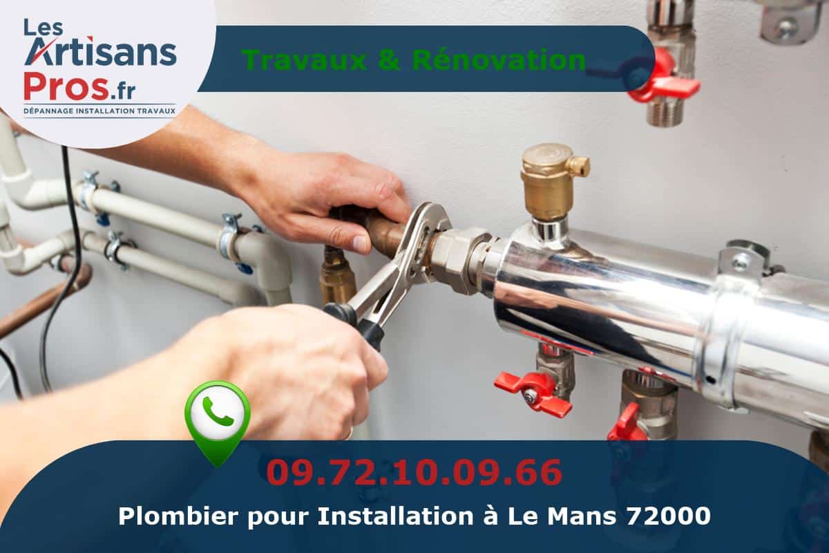 Installation de Plomberie Le Mans