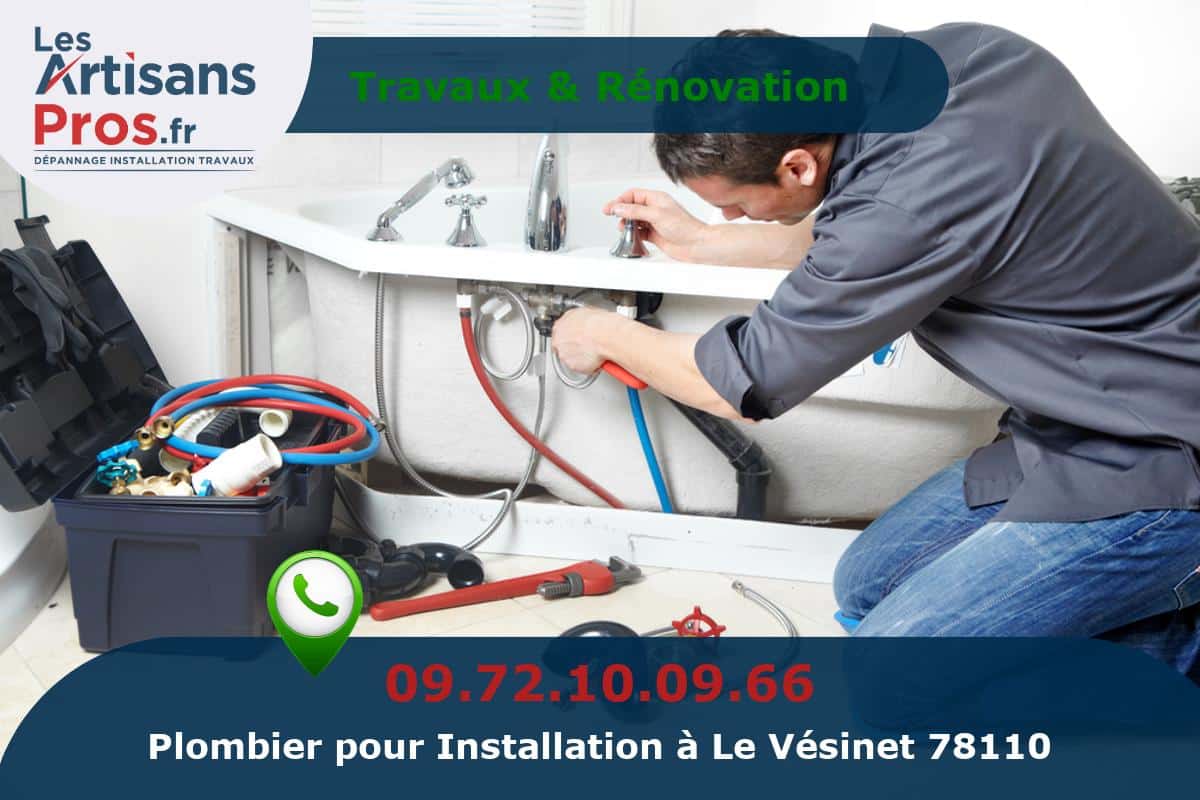 Installation de Plomberie Le Vésinet