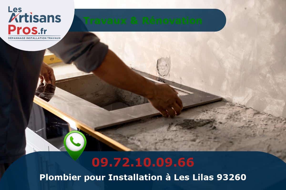 Installation de Plomberie Les Lilas