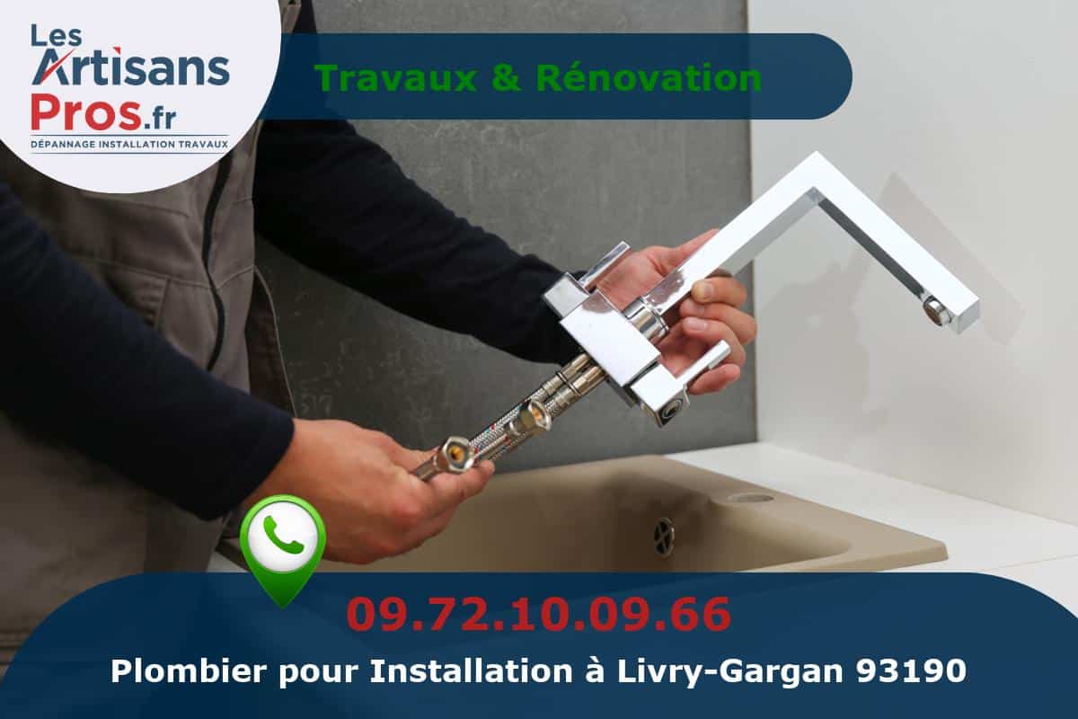 Installation de Plomberie Livry-Gargan