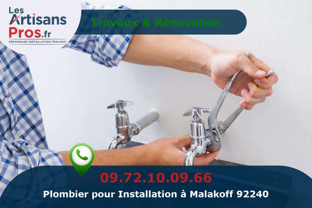 Installation de Plomberie Malakoff