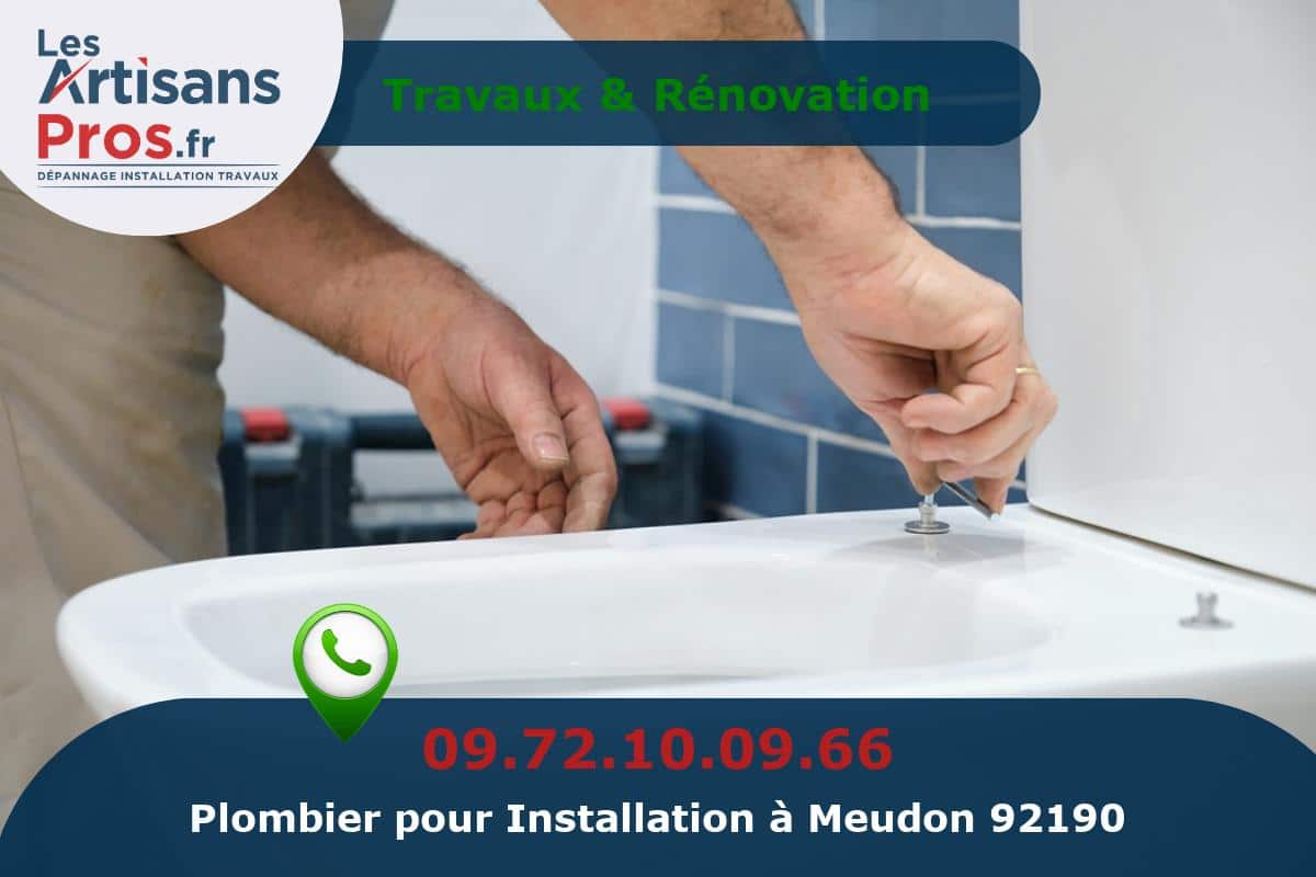 Installation de Plomberie Meudon