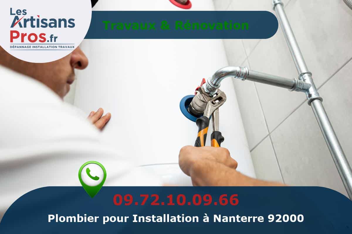 Installation de Plomberie Nanterre