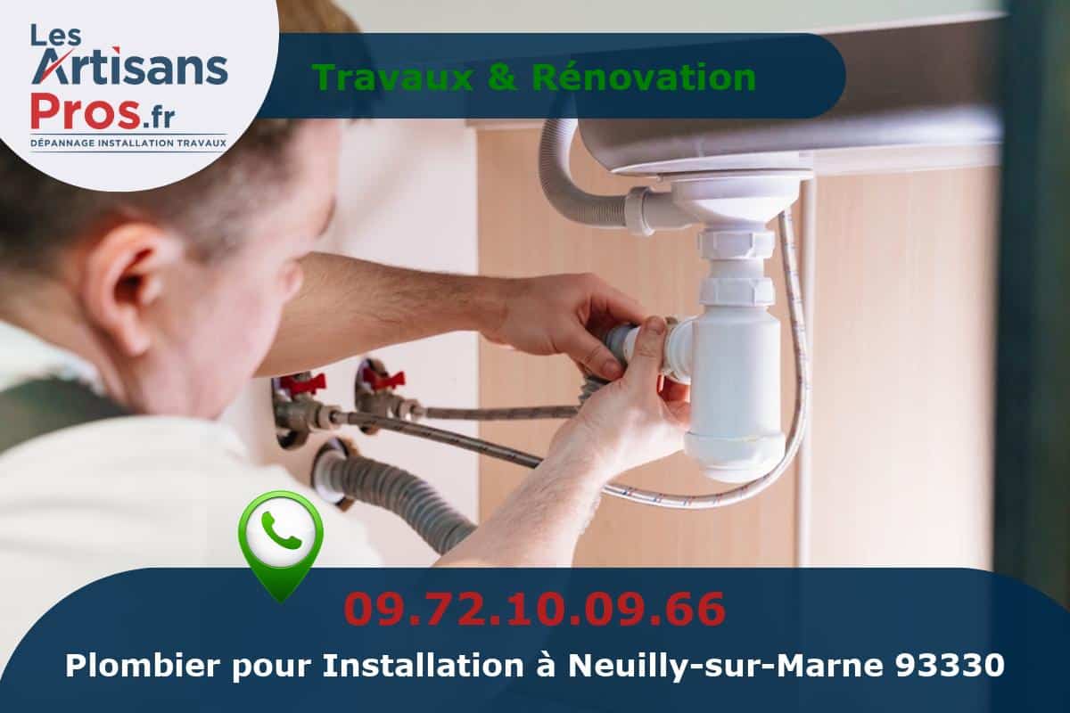 Installation de Plomberie Neuilly-sur-Marne