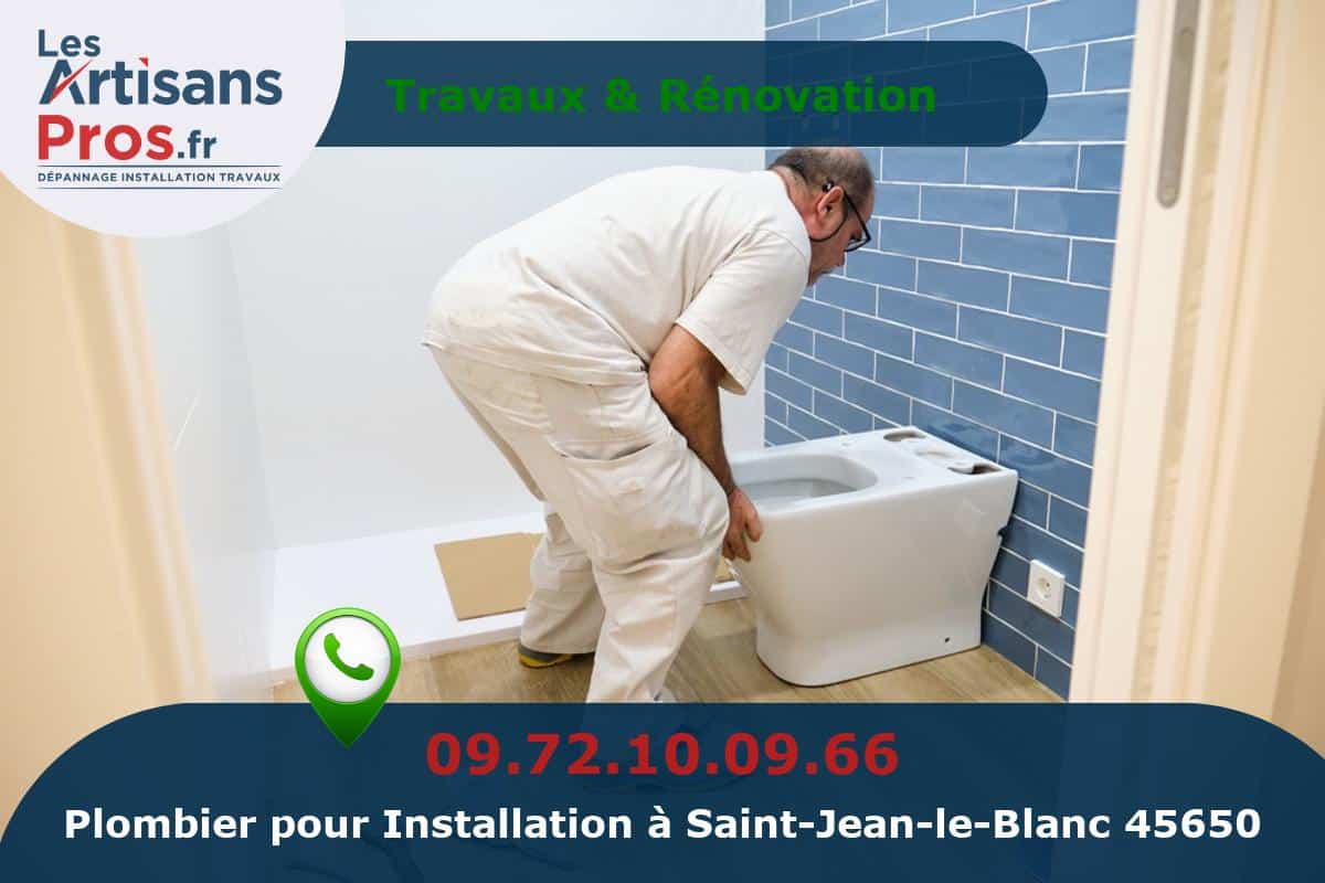 Installation de Plomberie Saint-Jean-le-Blanc