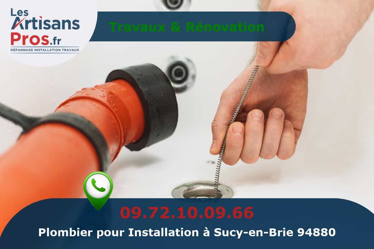 Installation de Plomberie Sucy-en-Brie