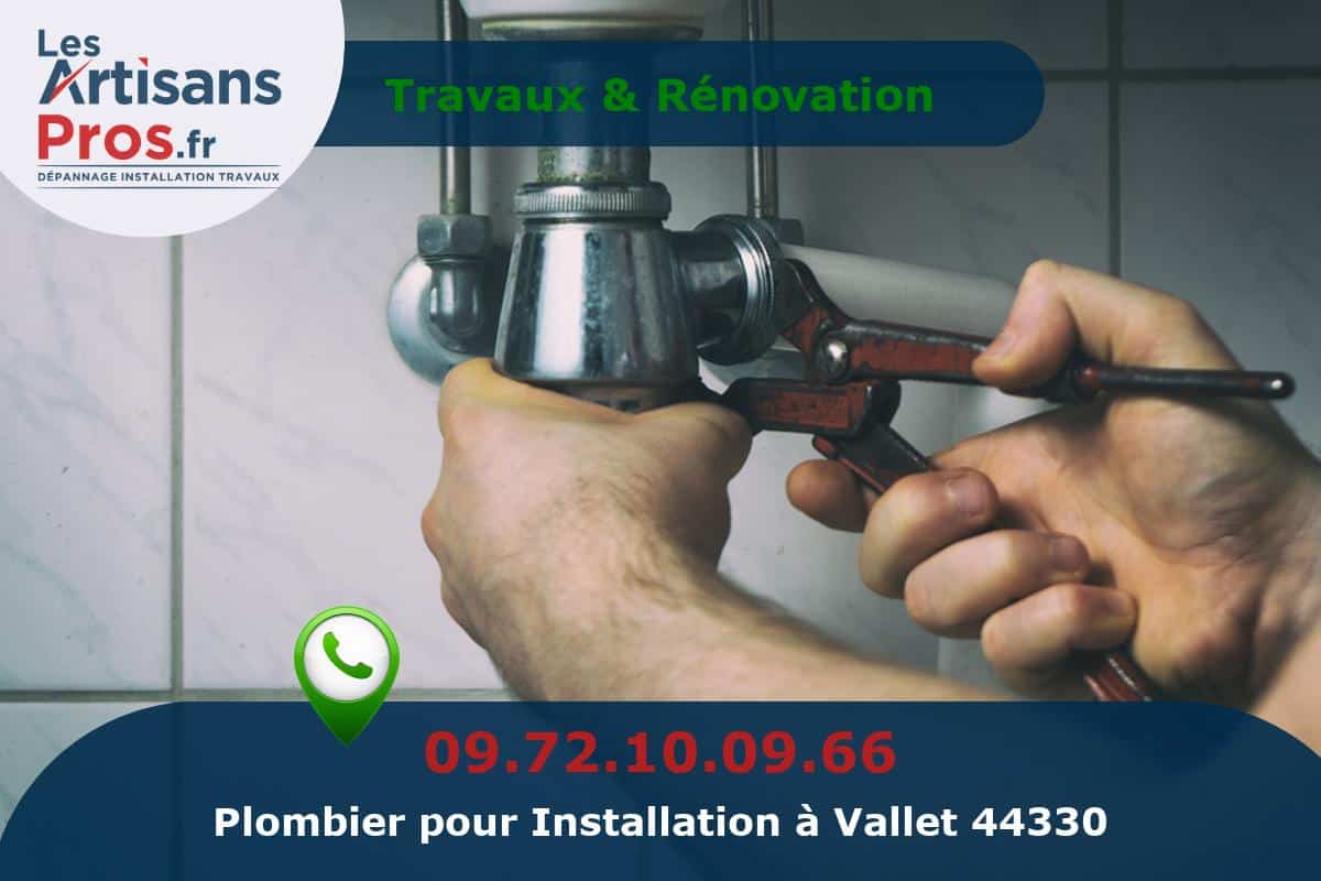 Installation de Plomberie Vallet