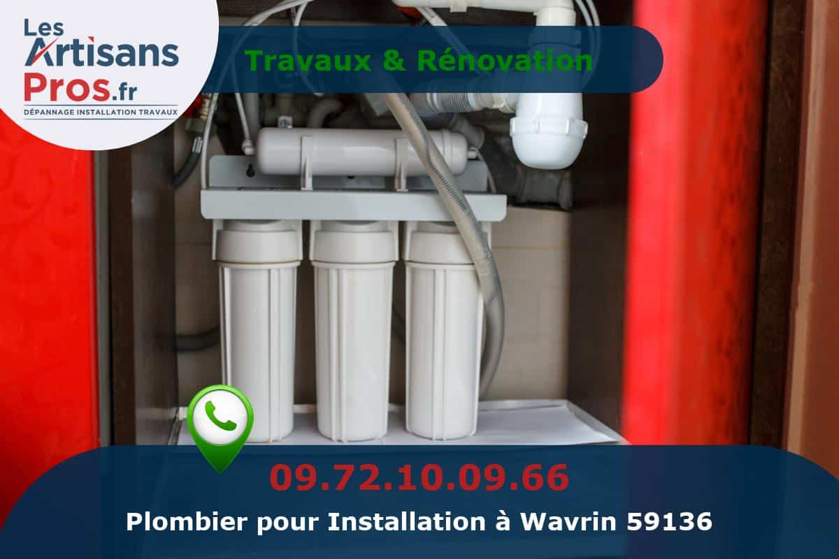 Installation de Plomberie Wavrin