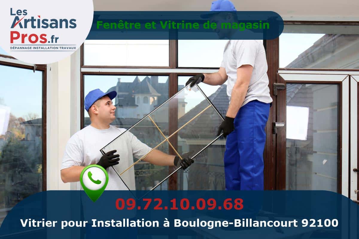 Installation de Vitrerie Boulogne-Billancourt