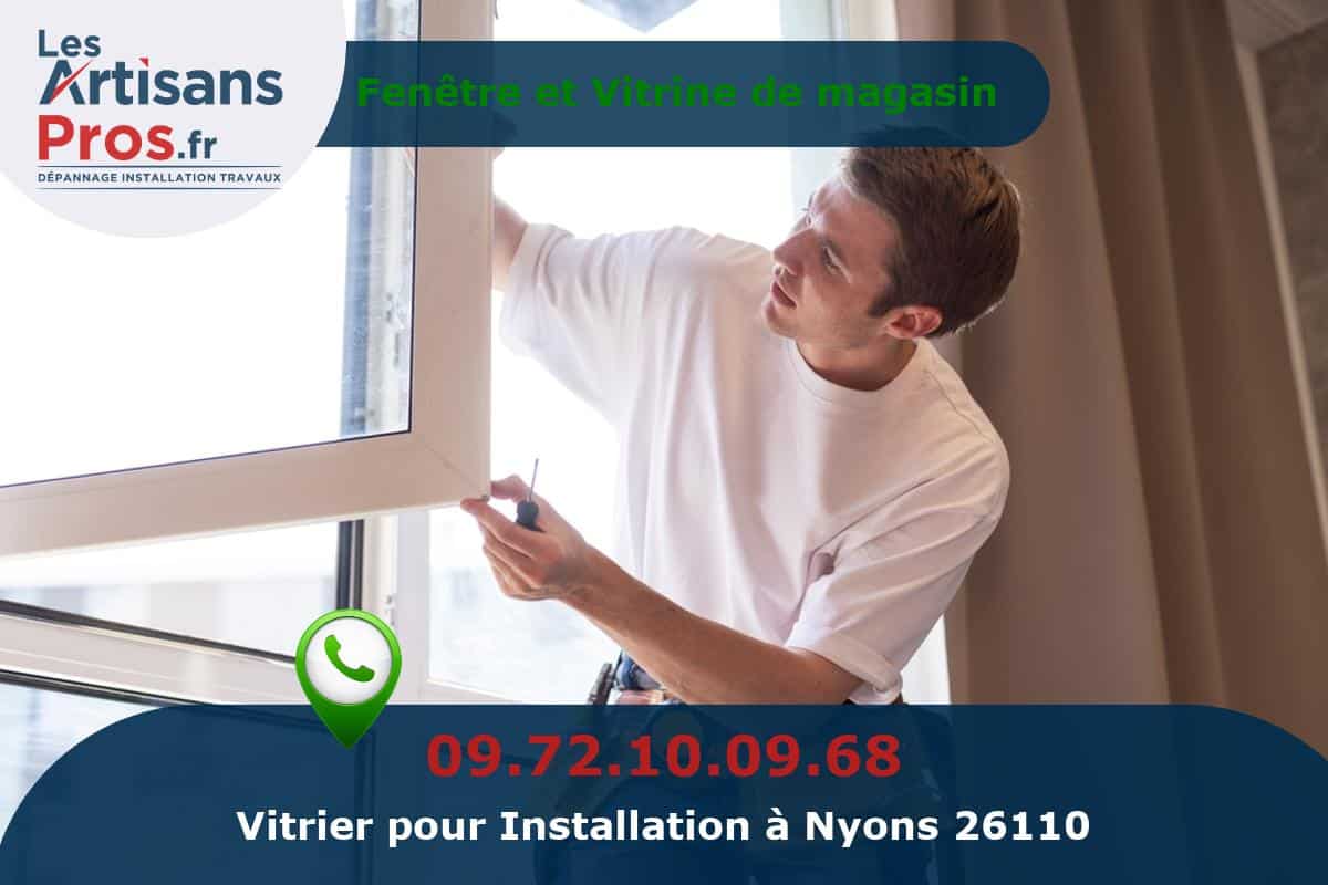 Installation de Vitrerie Nyons