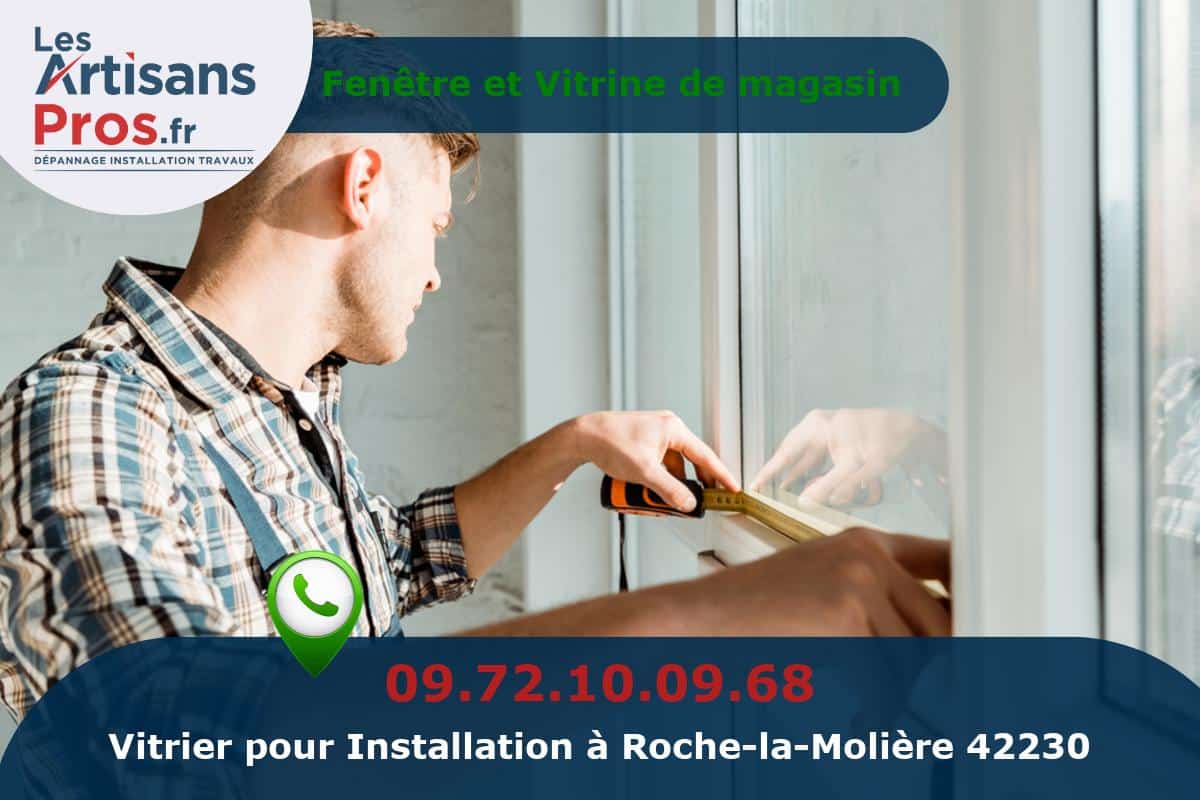 Installation de Vitrerie Roche-la-Molière