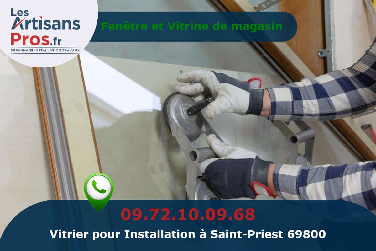 Installation de Vitrerie Saint-Priest