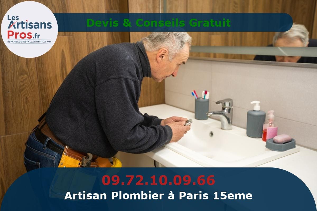 Plombier à Paris 15eme arrondissement