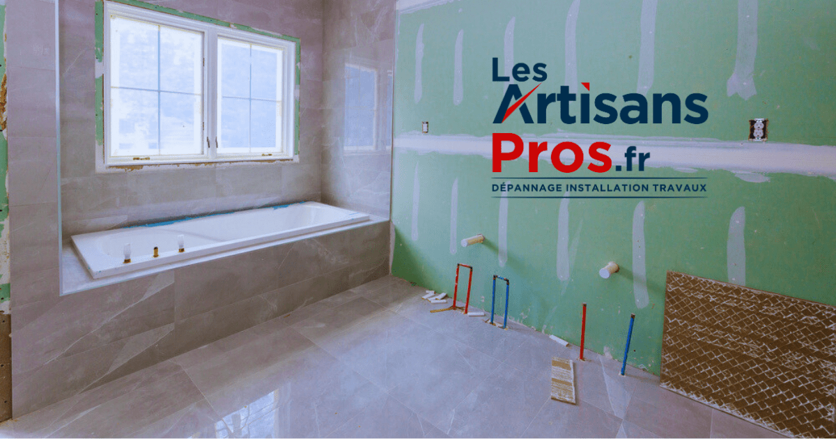 Rénovation de Salle de bain avec les arrivées d'eaux au sol