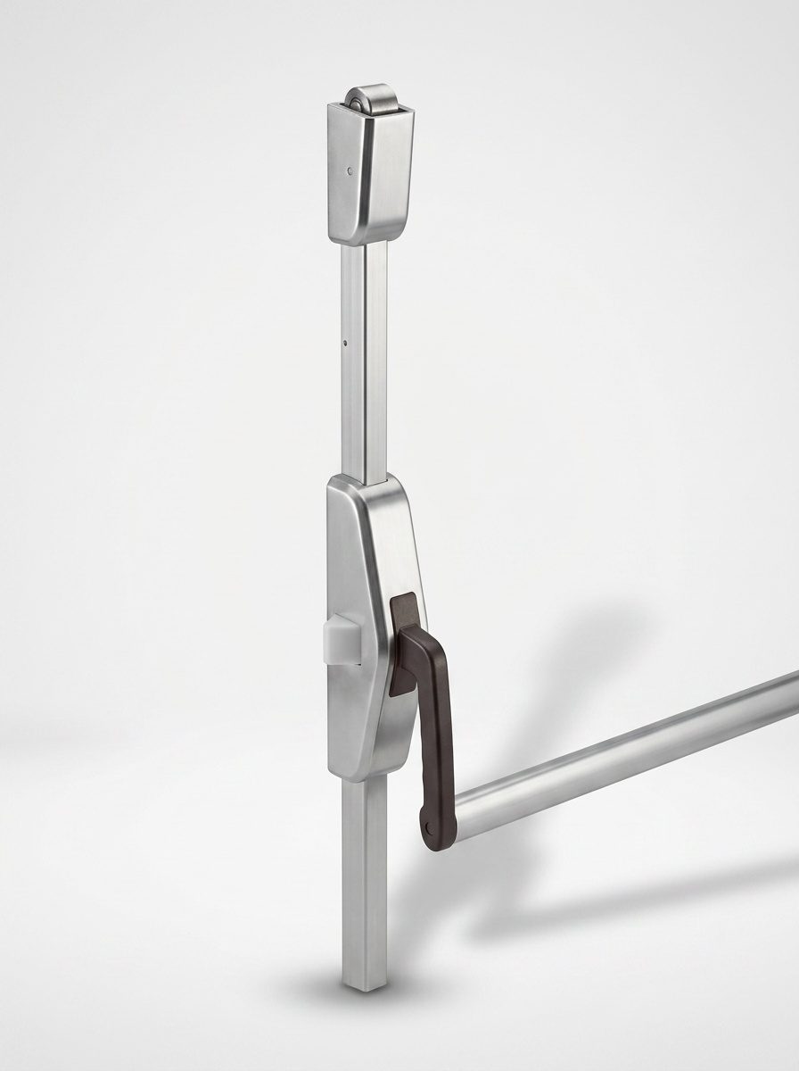 Barre anti-panique argent JPM de 950 mm à 3 points de verrouillage