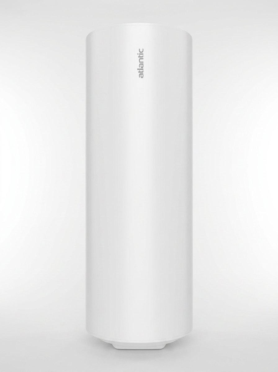 Chauffe-eau Atlantic Chaufféo Plus 200 L blanc vu de face, capot du thermostat