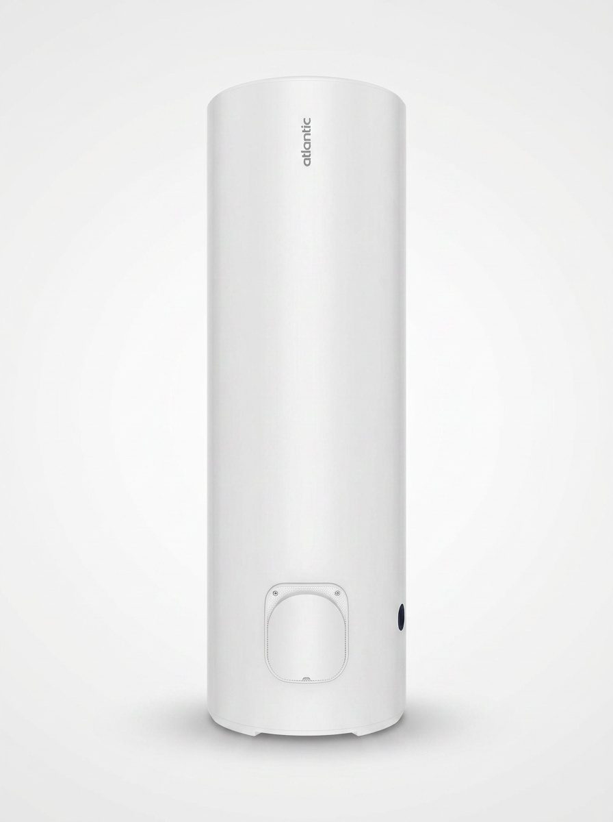 Chauffe-eau Atlantic Chauffeo Plus 300 L blanc, modèle vertical sur socle