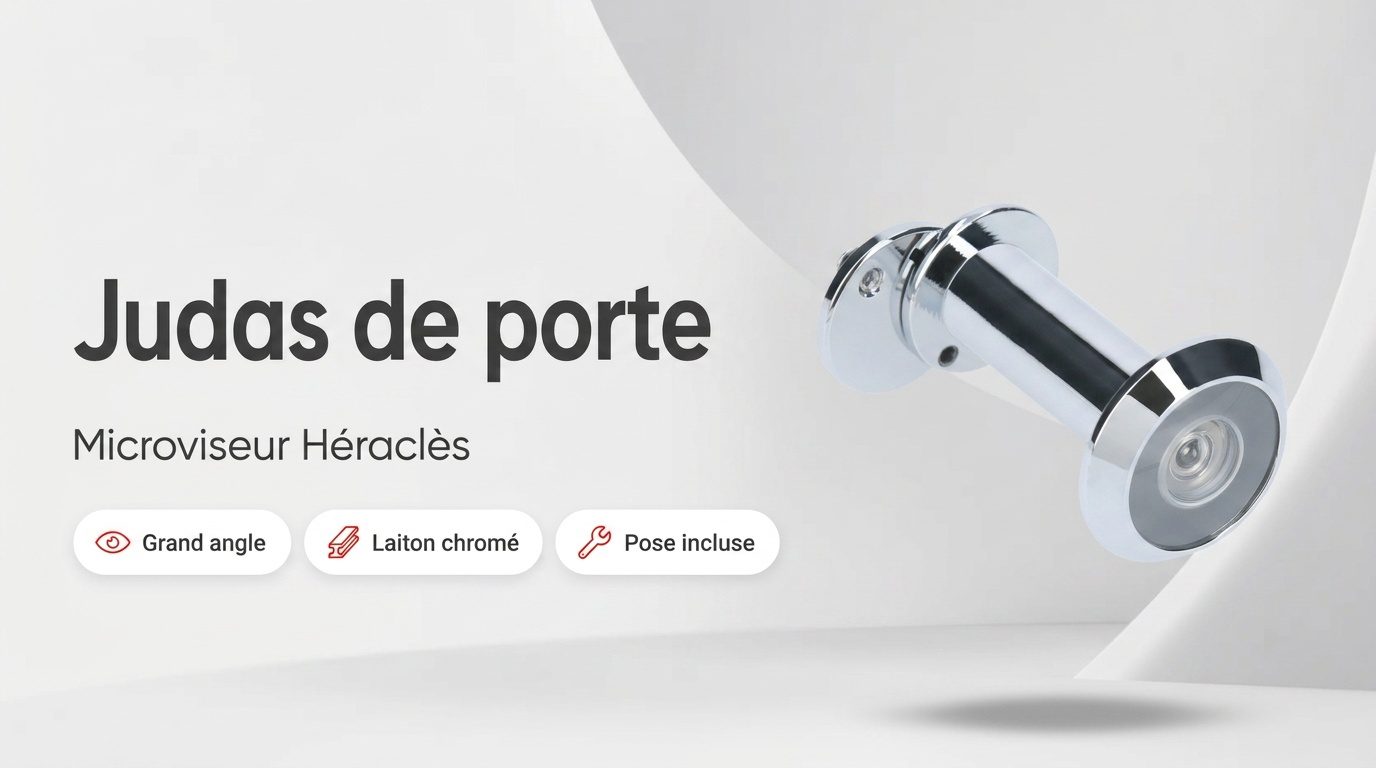 Judas microviseur grand angle Héraclès posé sur une porte d'entrée