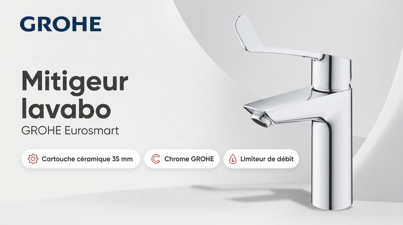 Mitigeur lavabo GROHE Eurosmart chromé