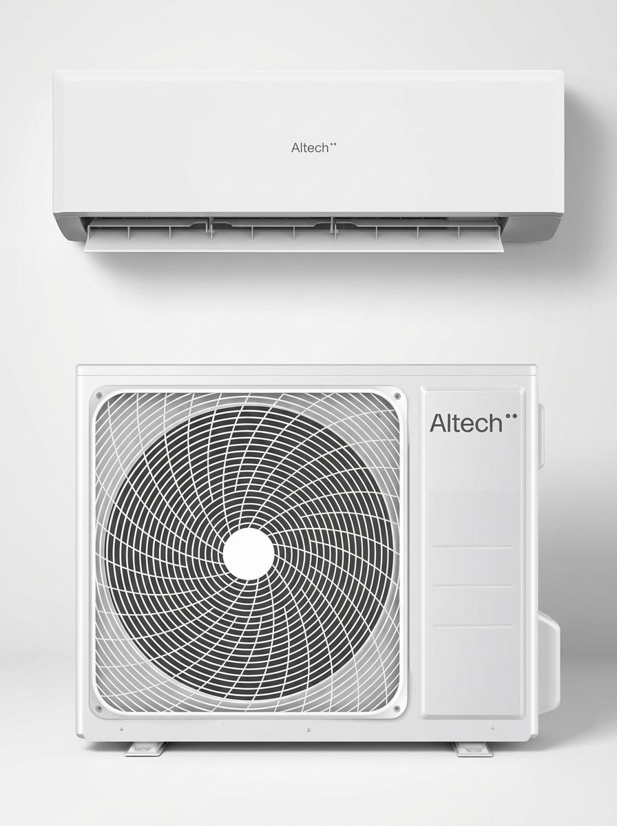 Unité intérieure murale Altech ALTe301 vue de face, façade blanche