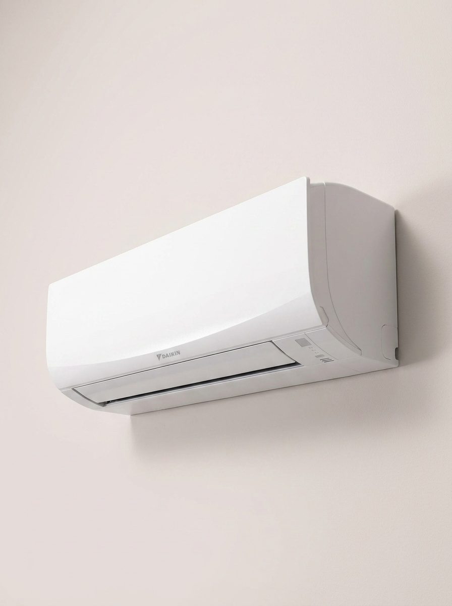 Unité intérieure Daikin Sensira FTXF25 vue de face, façade blanche