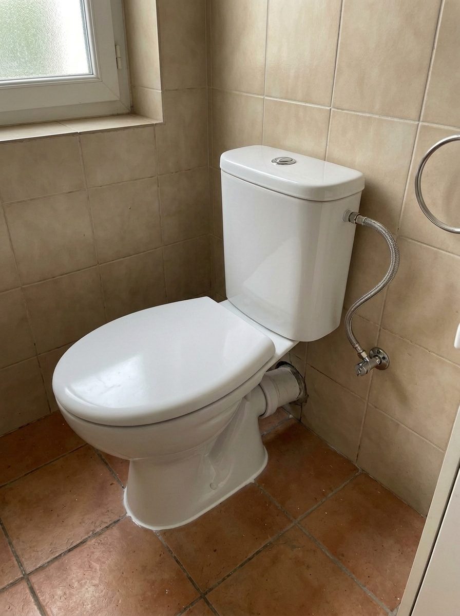 Remplacement d'un WC au sol, évacuation murale et alimentation raccordées