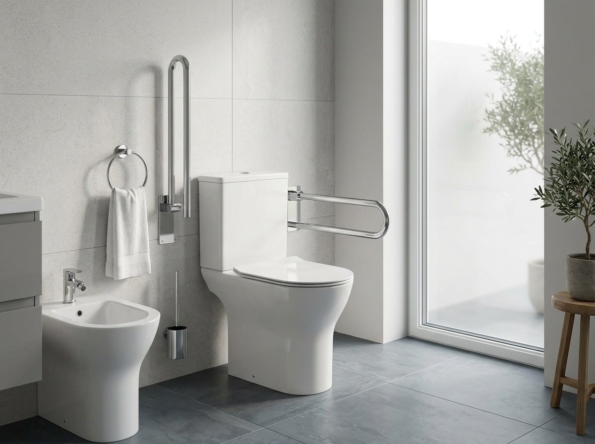 WC surélevé Alterna Serenite installé dans une salle de bain