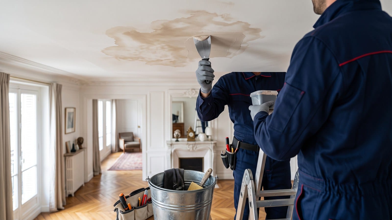 Fuite d'eau au plafond : que faire, qui appeler ?