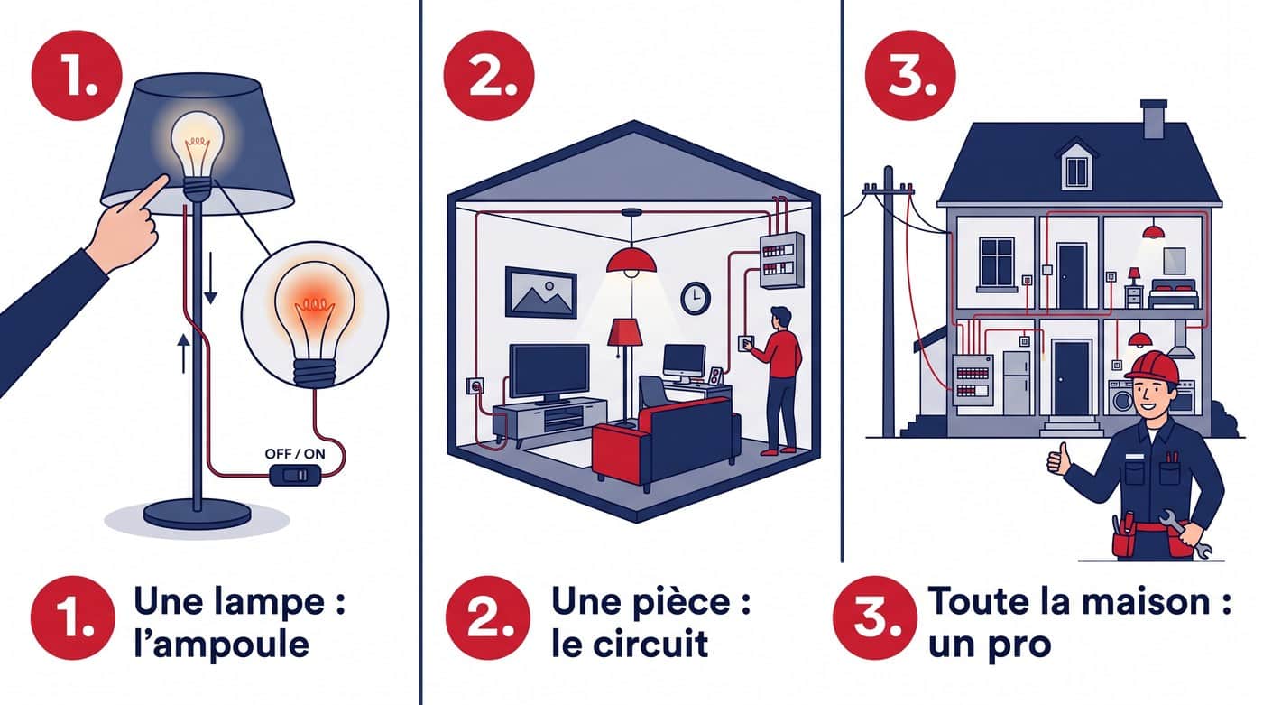 Lumières qui clignotent : une ampoule, un circuit, toute la maison