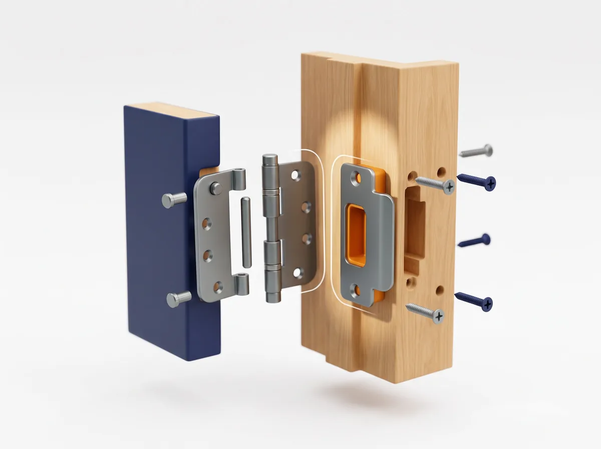 Illustration 3D : la mise en sécurité d'une porte après effraction par un serrurier à Arles