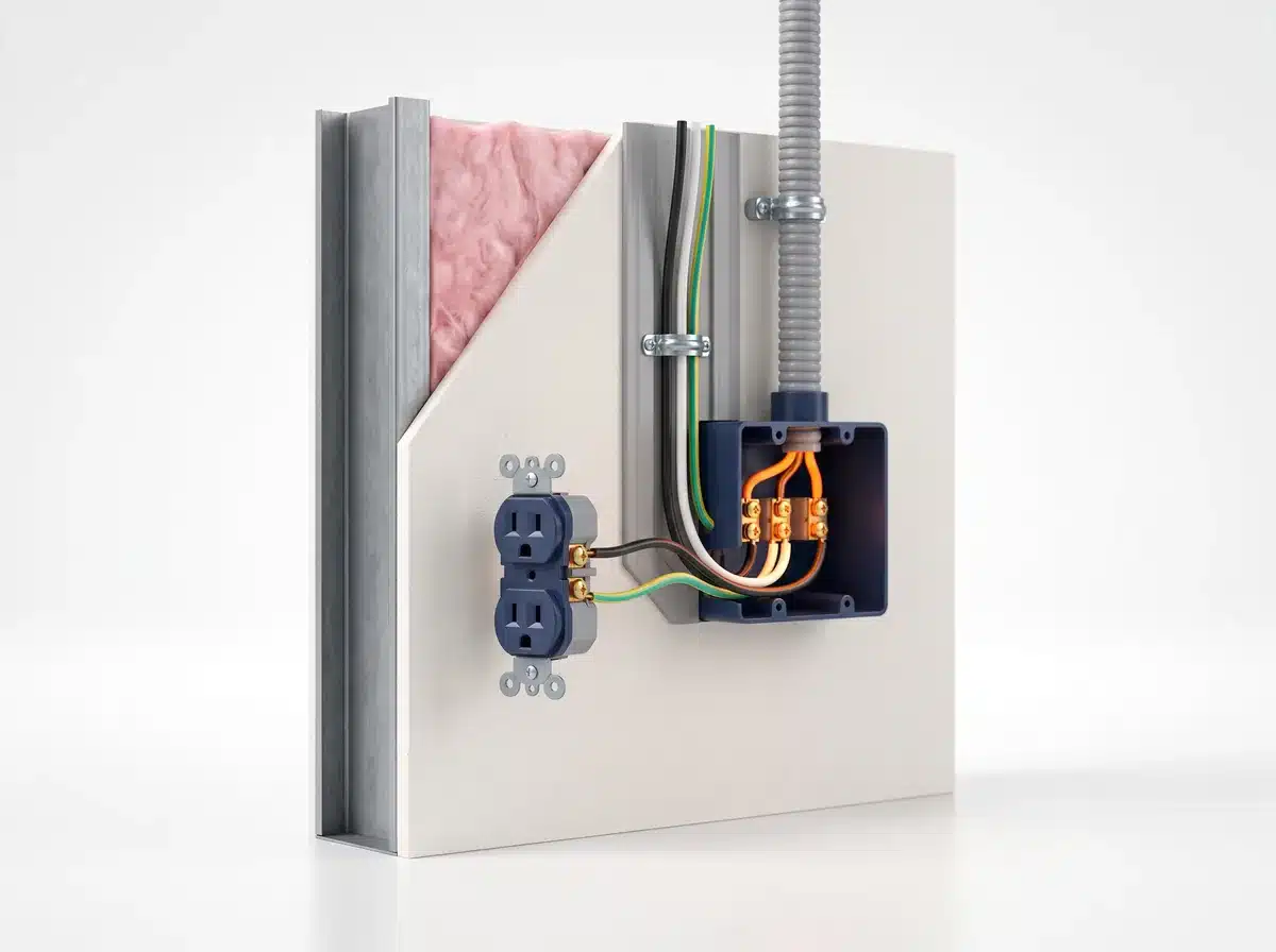 Illustration 3D : l'ajout de prises électriques par un électricien à Bordeaux