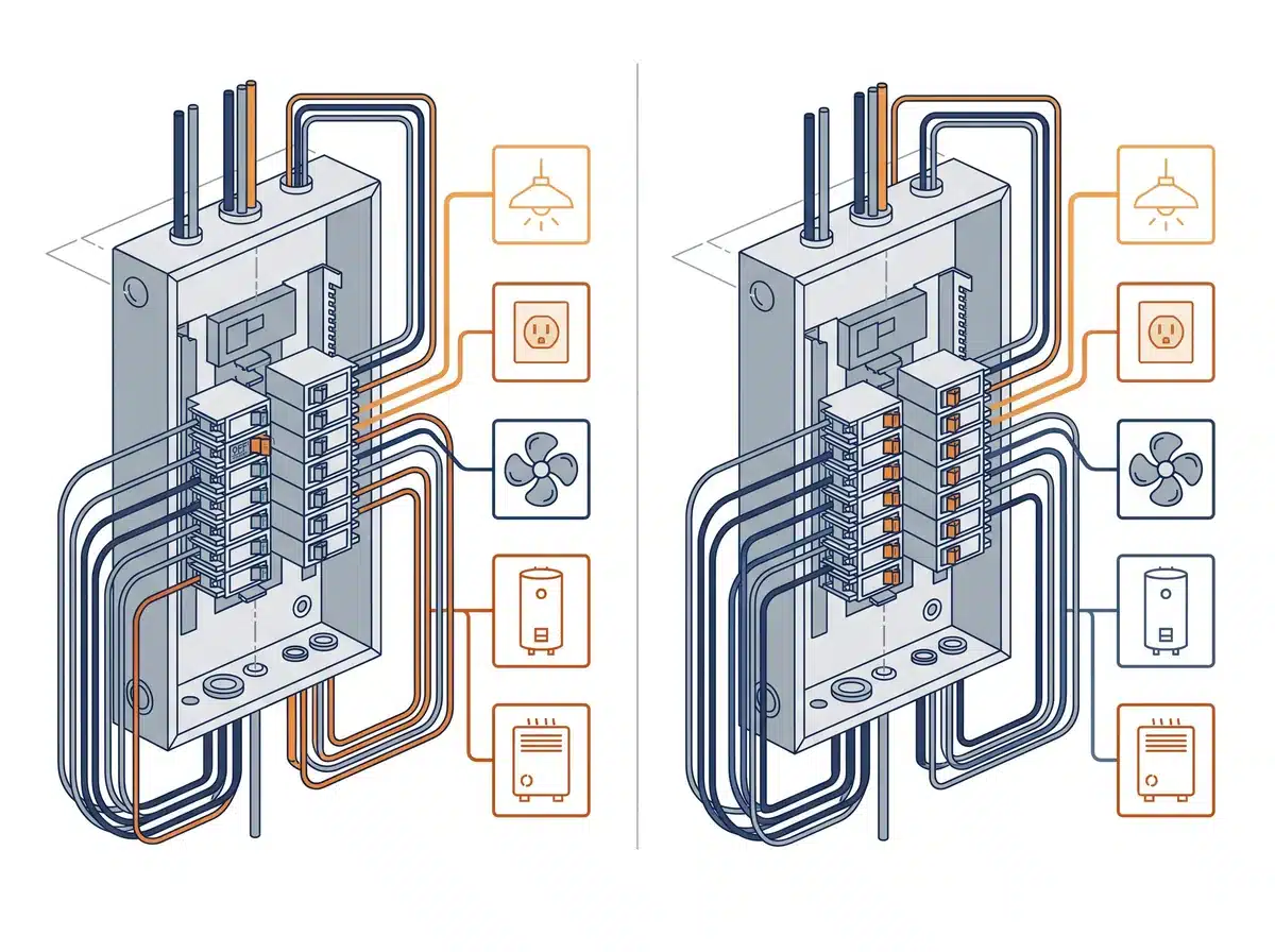 Schéma technique : la mise aux normes d'un tableau électrique par un électricien à Marcq En Baroeul