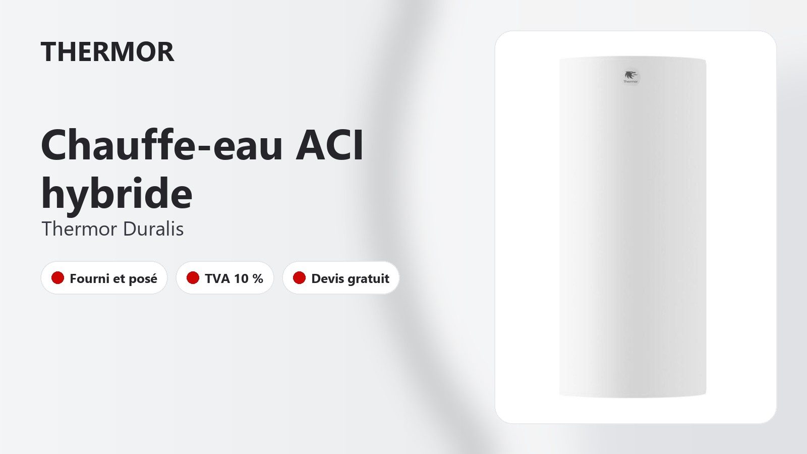 Gamme de chauffe-eau électriques Thermor Duralis ACI Hybride