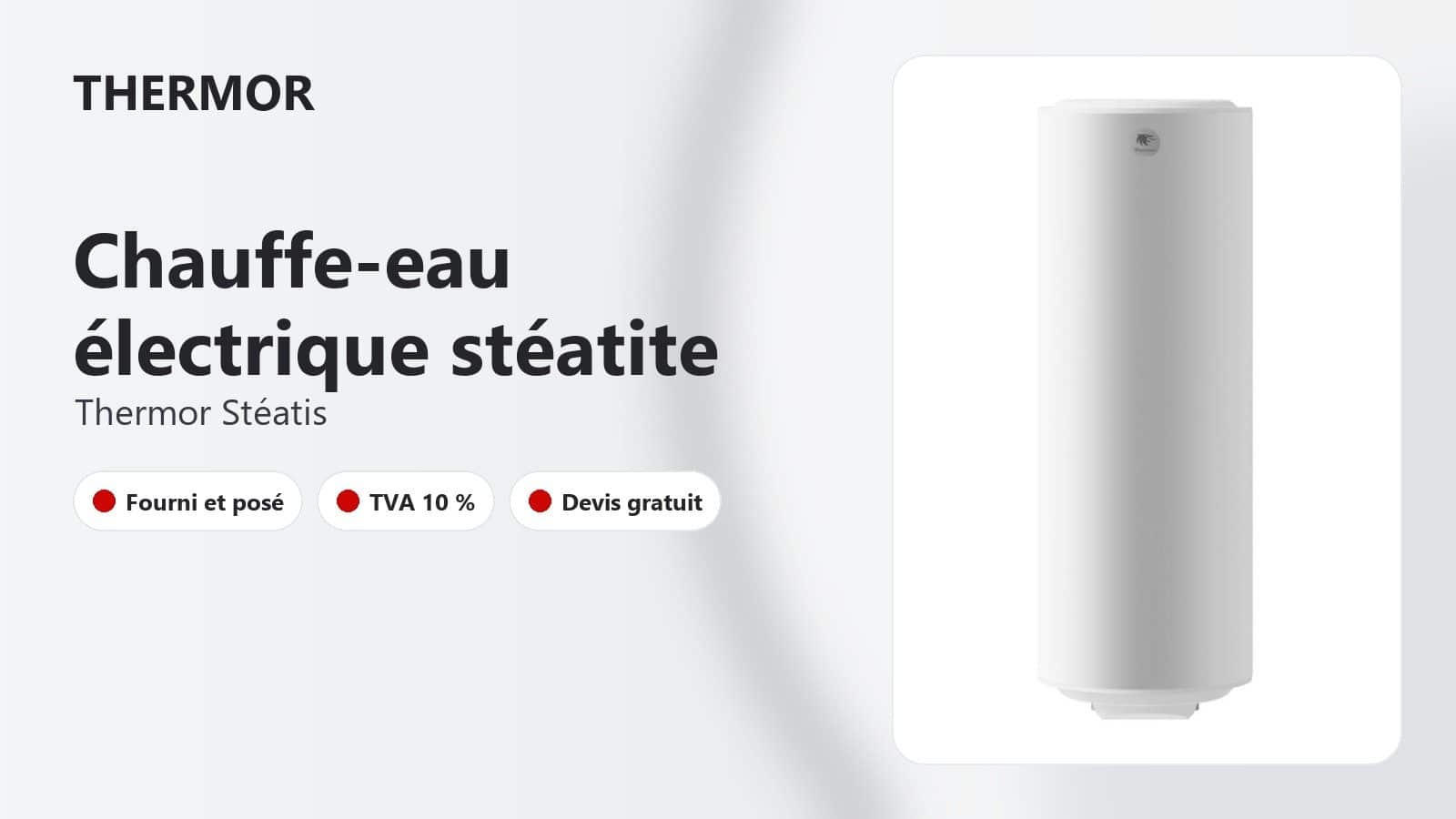 Gamme de chauffe-eau électriques Thermor Stéatis stéatite