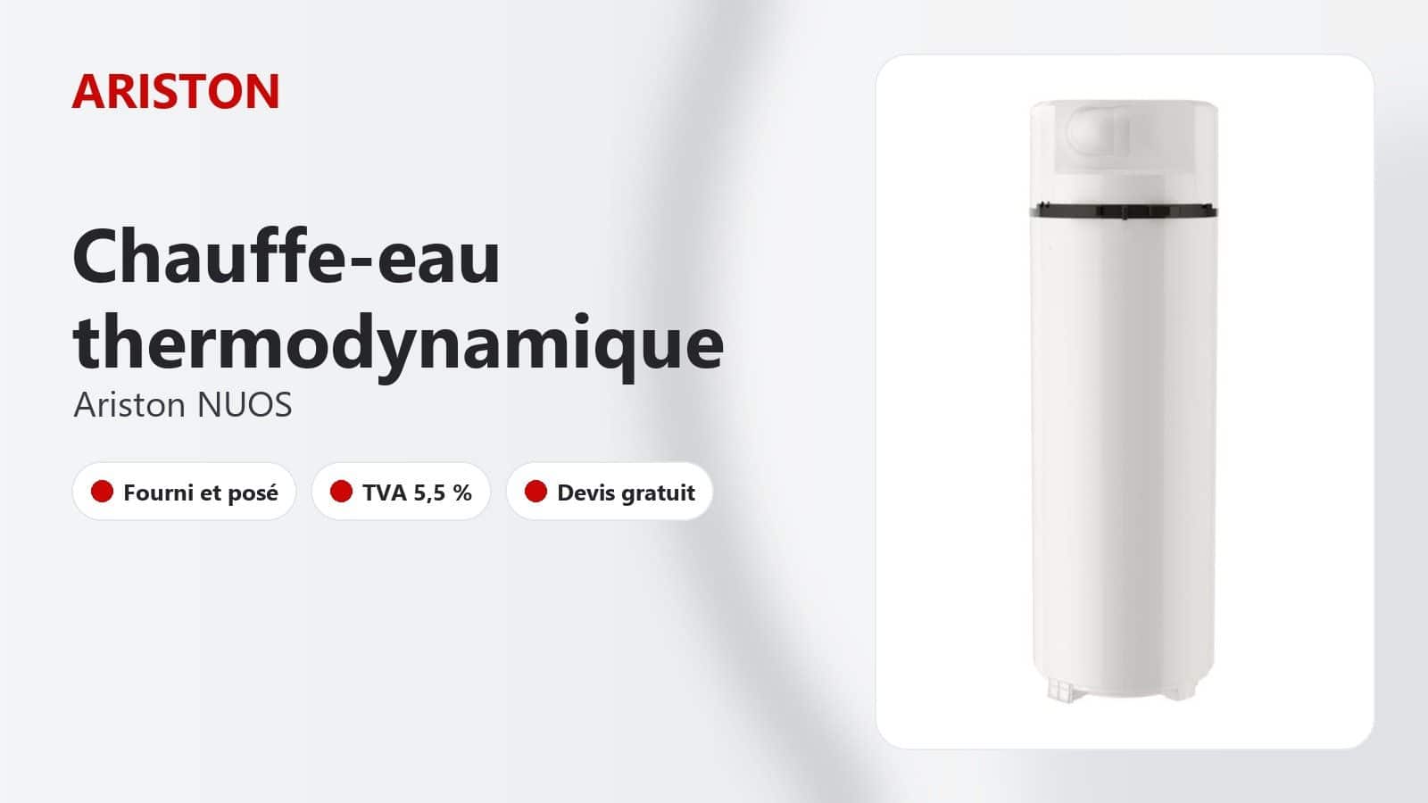 Gamme de chauffe-eau thermodynamiques Ariston NUOS