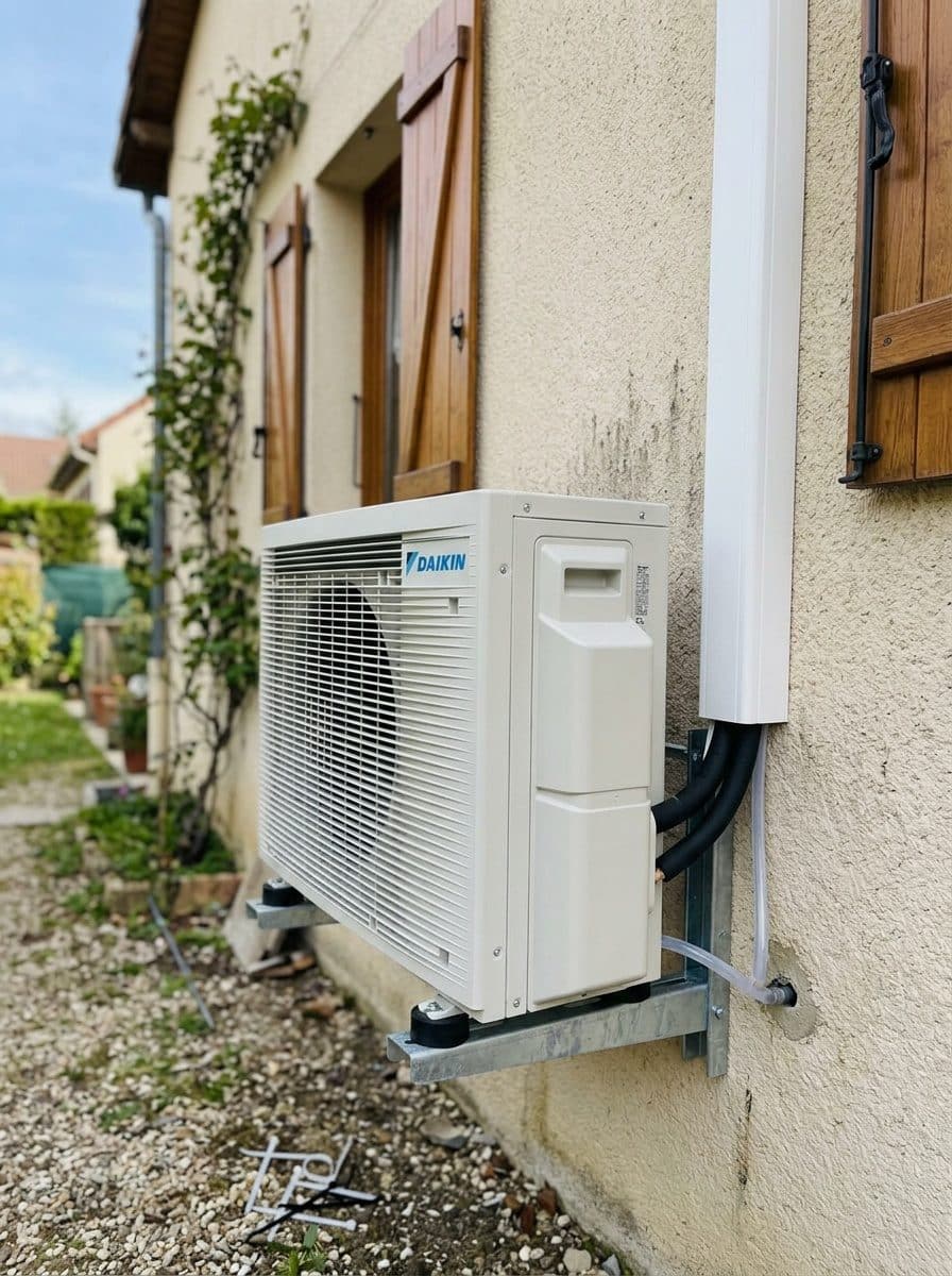 Chauffagiste réalisant la mise en service d'une PAC air/air