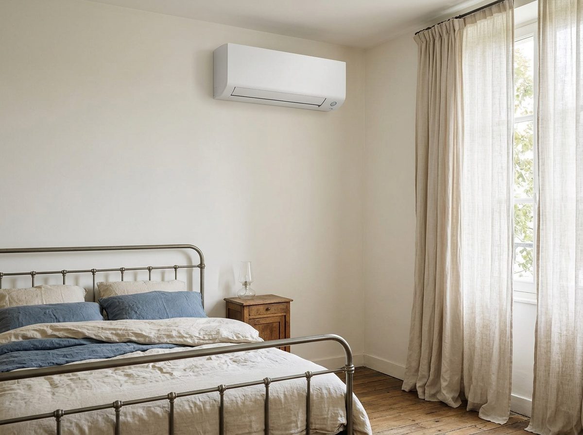 Unité murale Daikin Perfera installée dans une pièce de vie