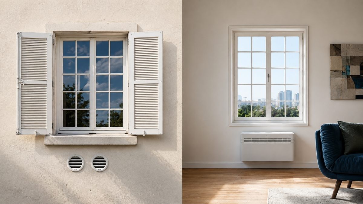 Unico EVO fixé en bas du mur comme un radiateur